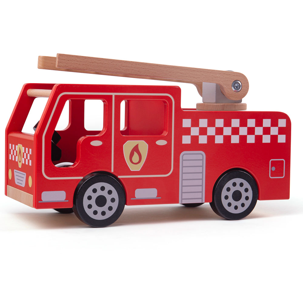 wooden fire truck ride on