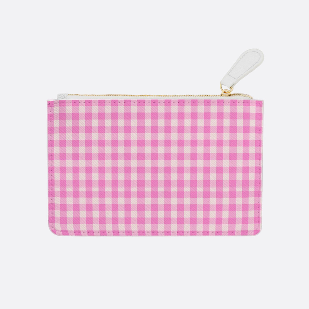 "Just For Mom" Mini Clutch Bag, Spring Pink Gingham