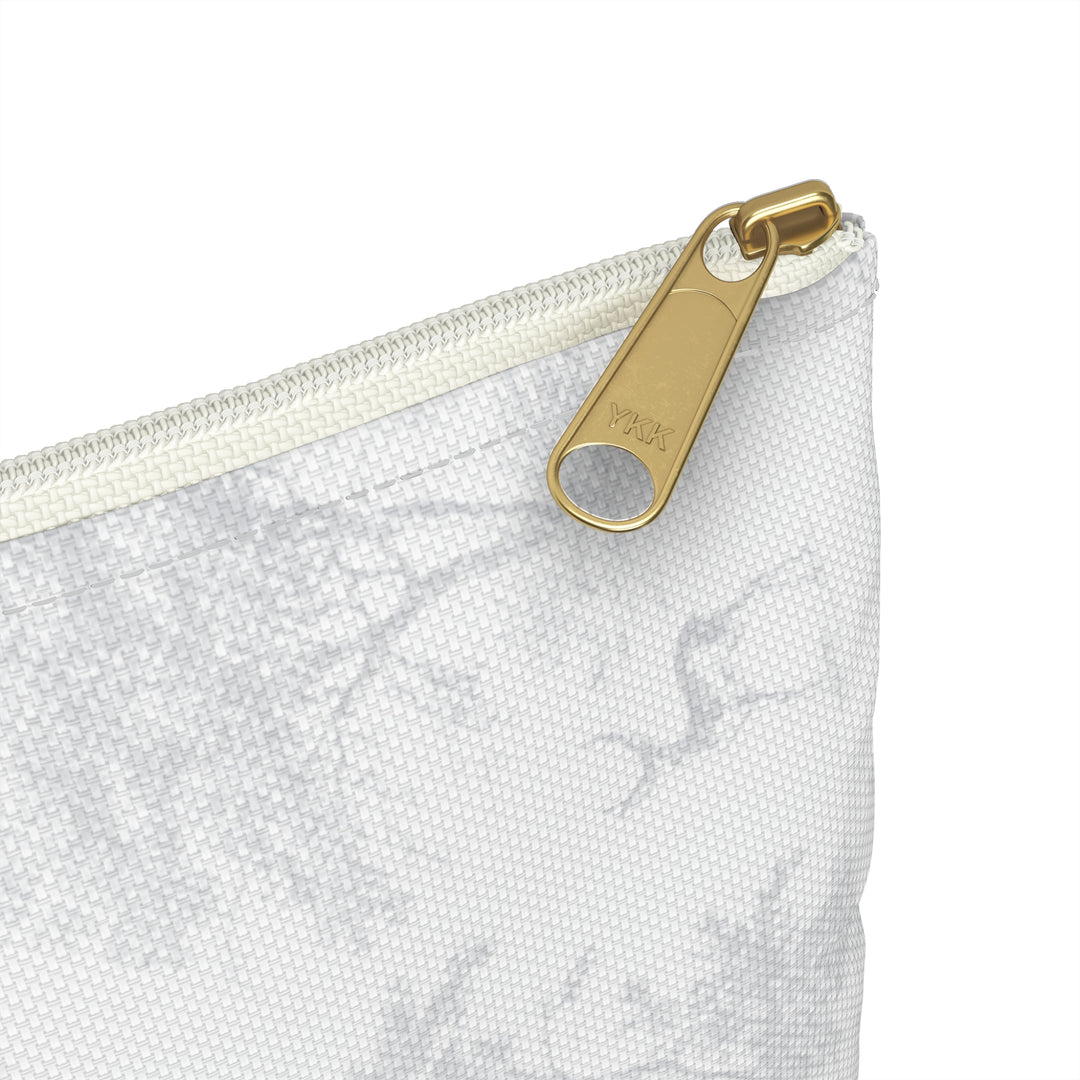 Spring Grey Toile Elephant & Deer, Accessory Pouch