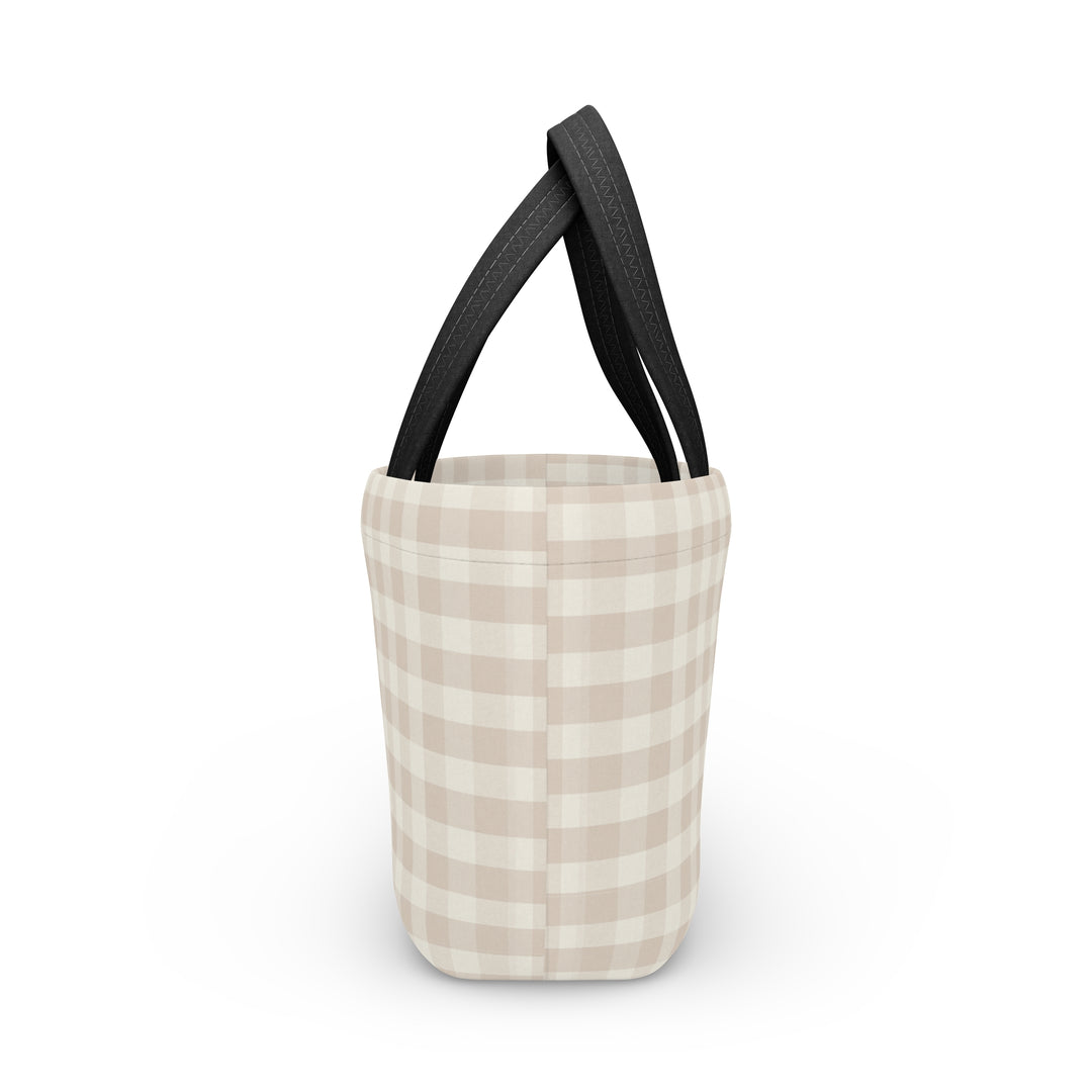 Lunch Box, Spring Beige Gingham