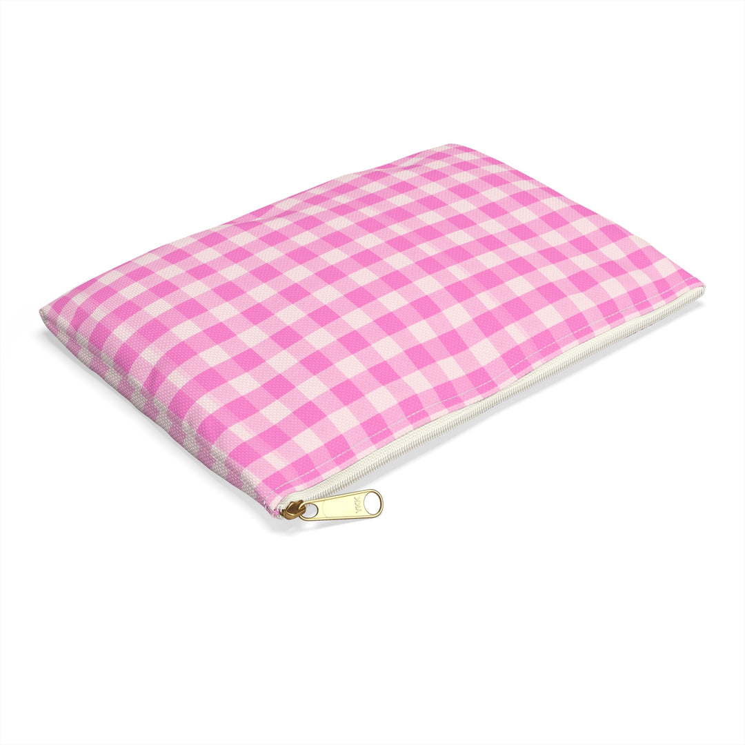 Spring Pink Gingham, Accessory Pouch