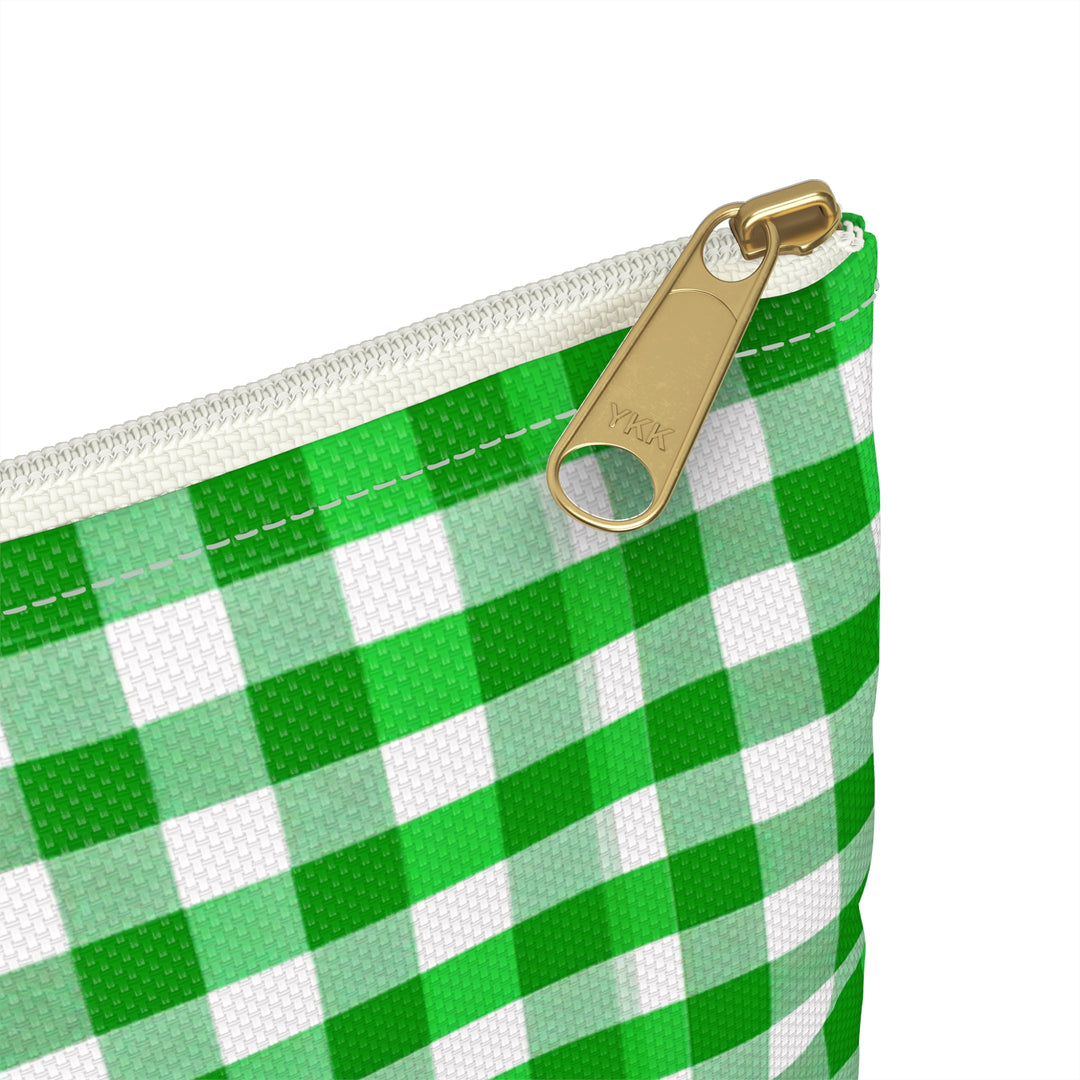 Kelly Green Gingham, Accessory Pouch