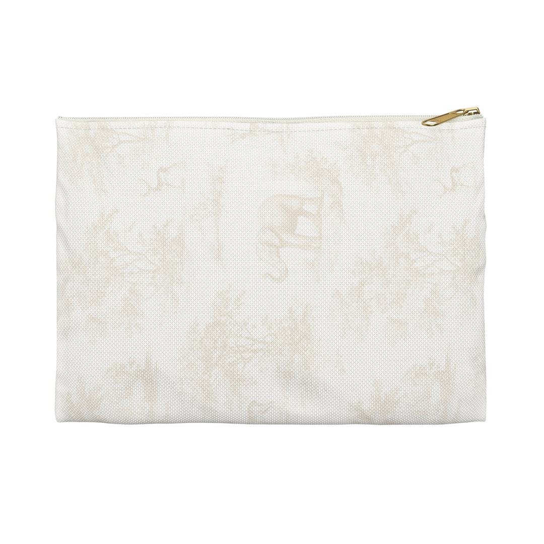 Spring Beige Toile Elephant & Deer, Accessory Pouch