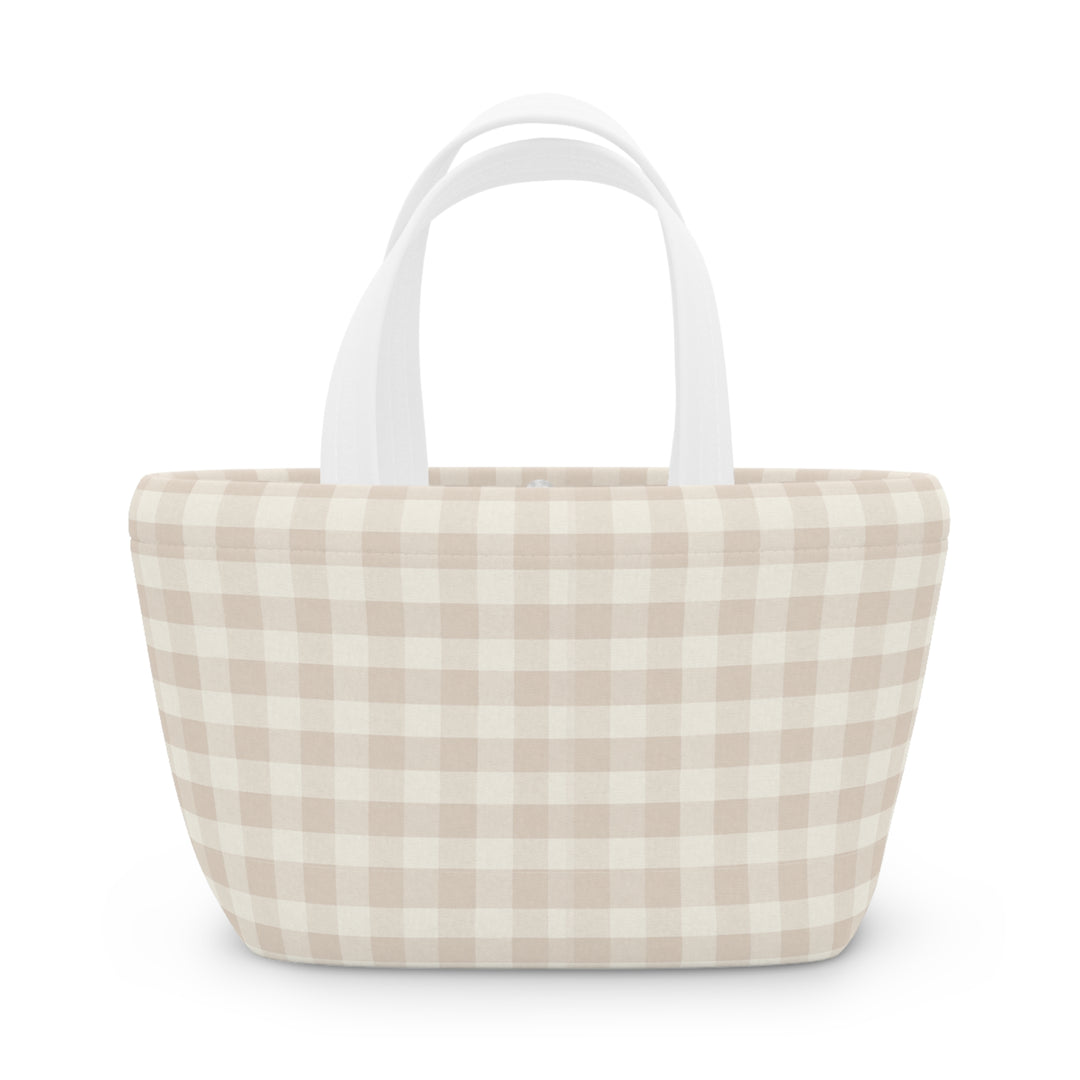 Lunch Box, Spring Beige Gingham