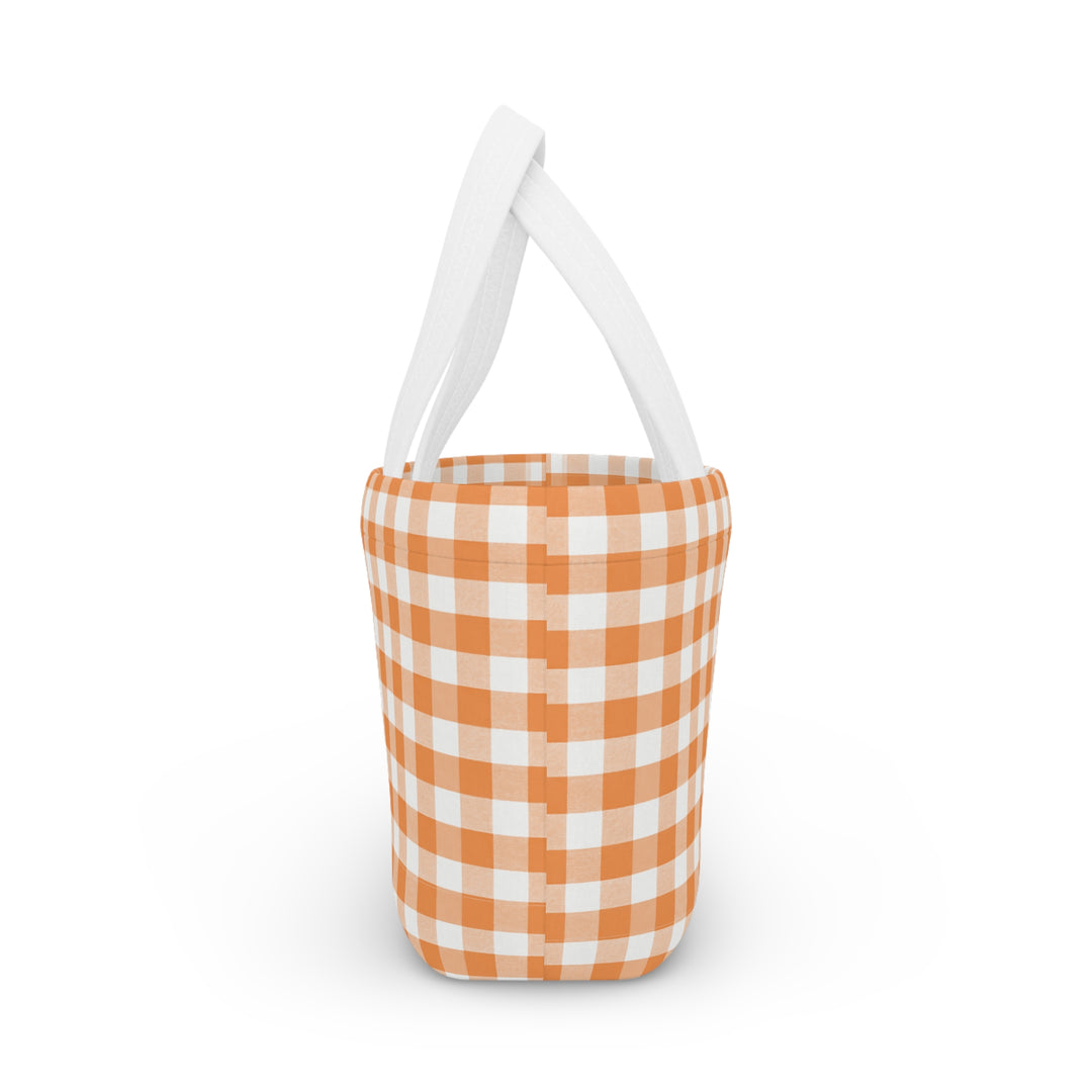Lunch Box, Spring Tangerine Gingham