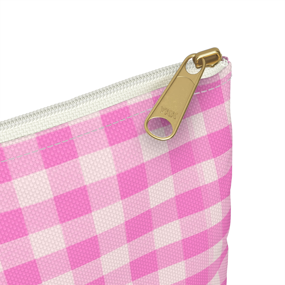 Spring Pink Gingham, Accessory Pouch
