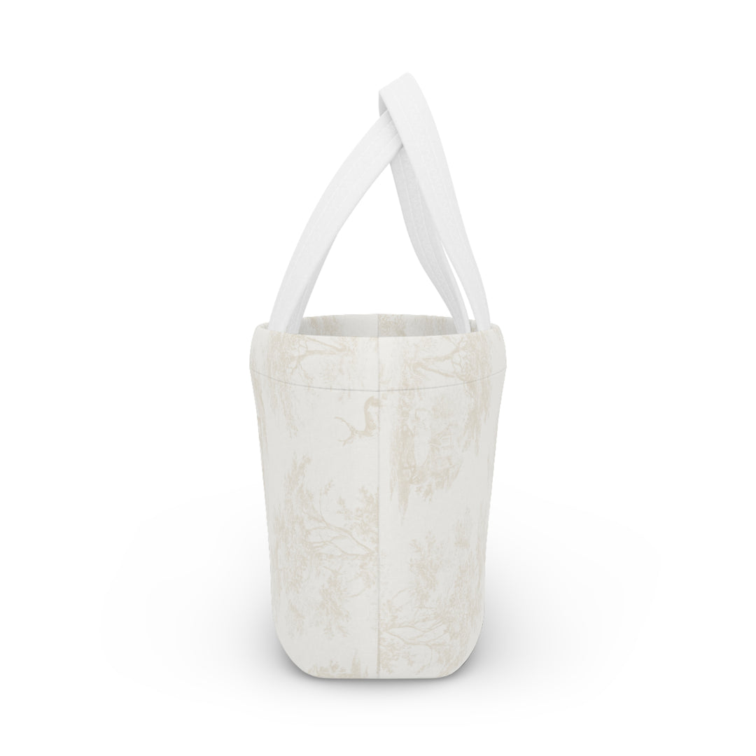 Lunch Box, Spring Beige Toile Elephant & Deer