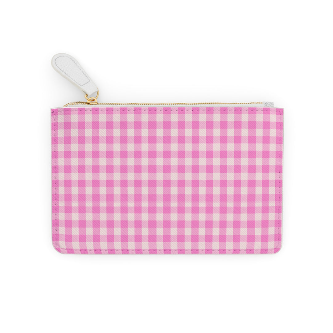 "Just For Mom" Mini Clutch Bag, Spring Pink Gingham