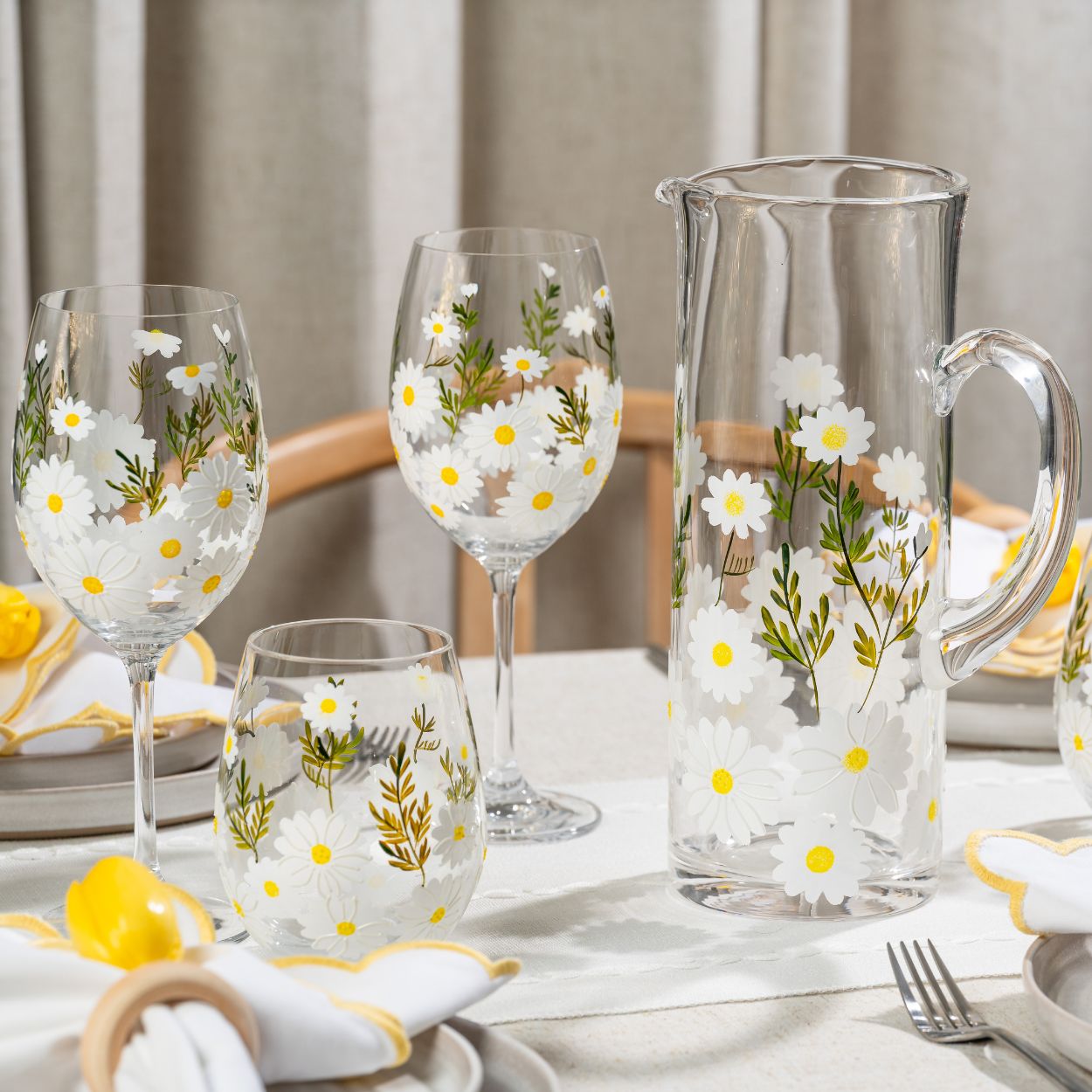 Painted Daisy Pitcher