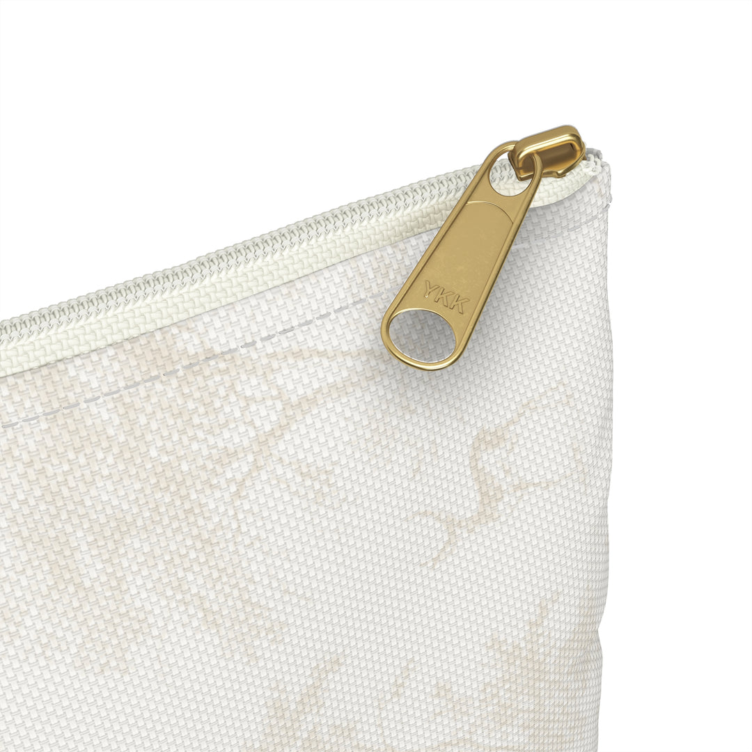 Spring Beige Toile Elephant & Deer, Accessory Pouch