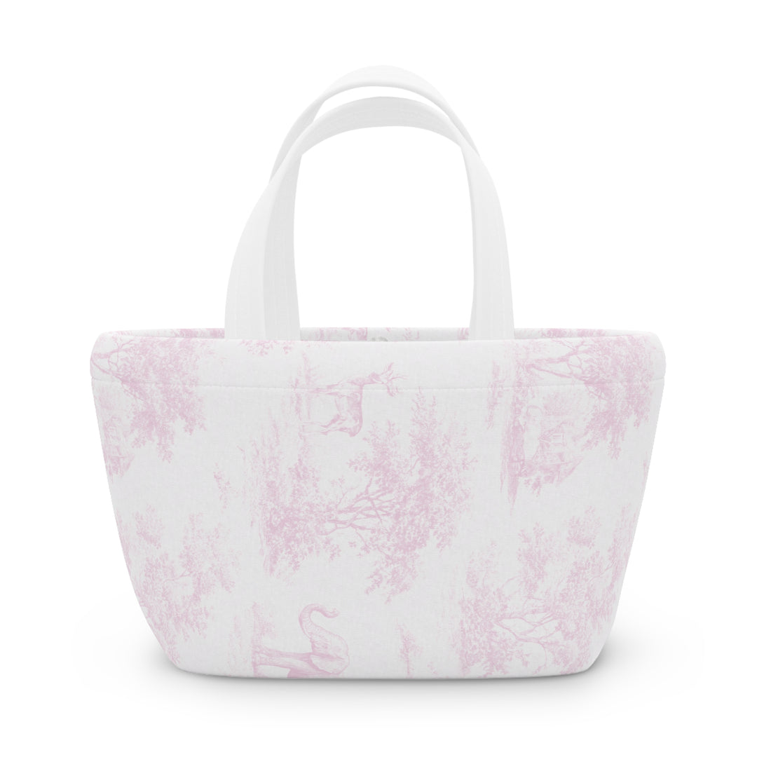 Lunch Box, Pink Toile Elephant & Deer
