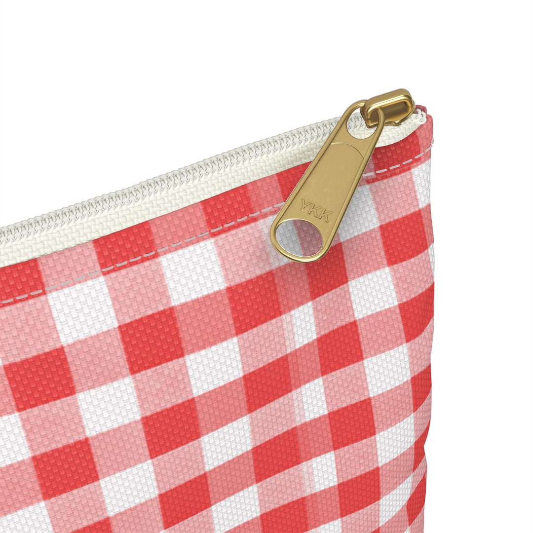 Spring Red Gingham, Accessory Pouch