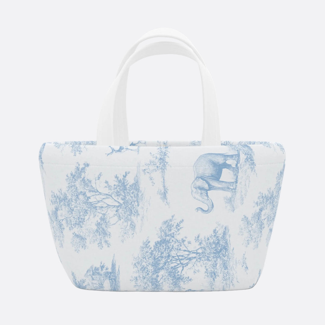 Lunch Box, Blue Toile Elephant & Deer