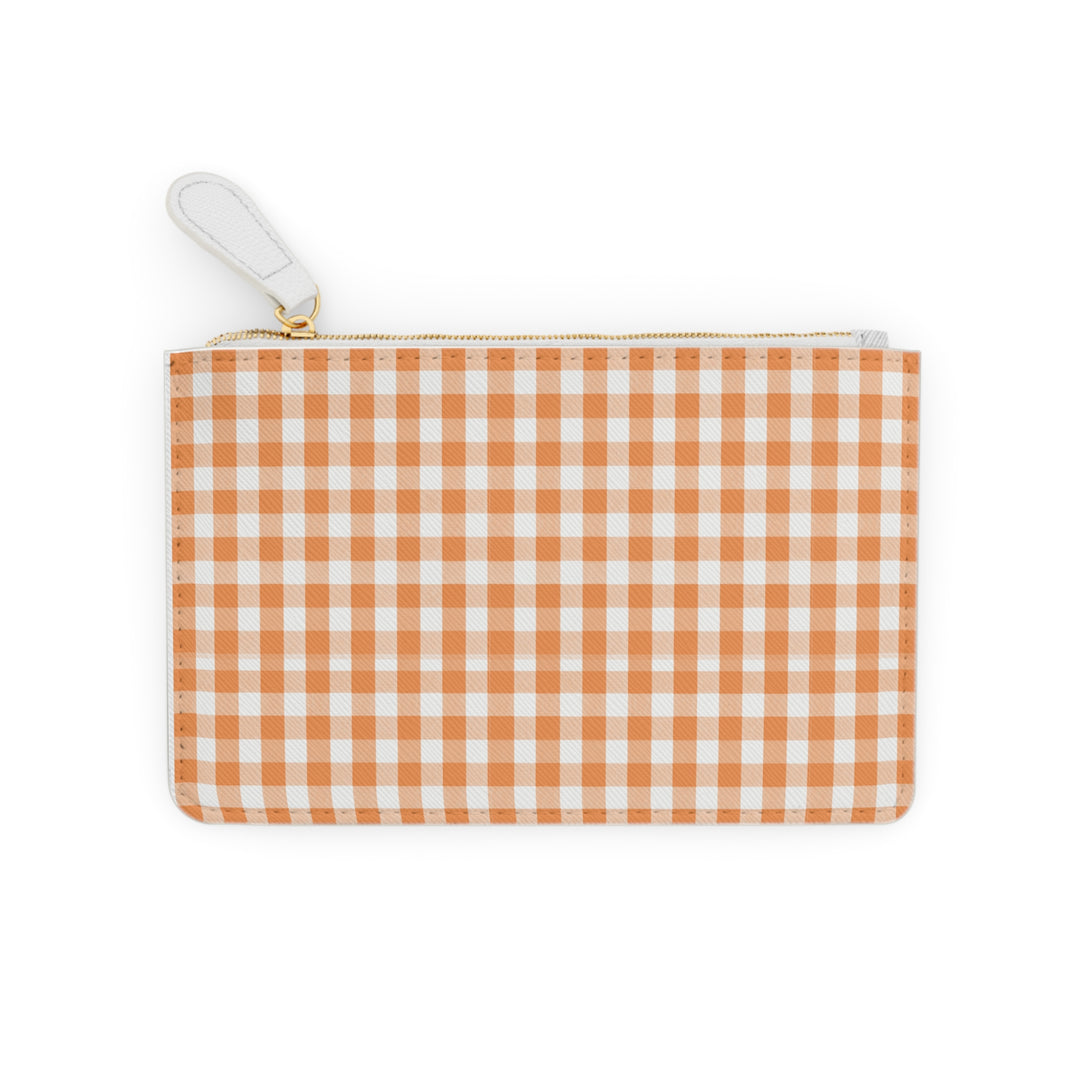 "Just For Mom" Mini Clutch Bag, Spring Tangerine Gingham