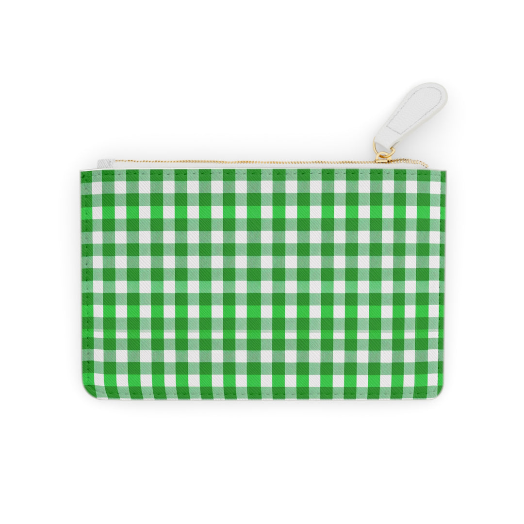 "Just For Mom" Mini Clutch Bag, Kelly Green Gingham