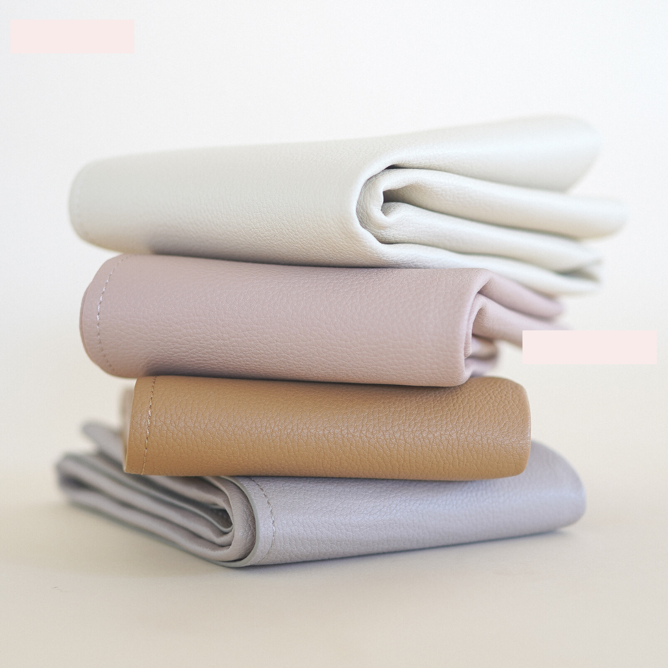 Vegan Leather Changing Mat, Pink Sand