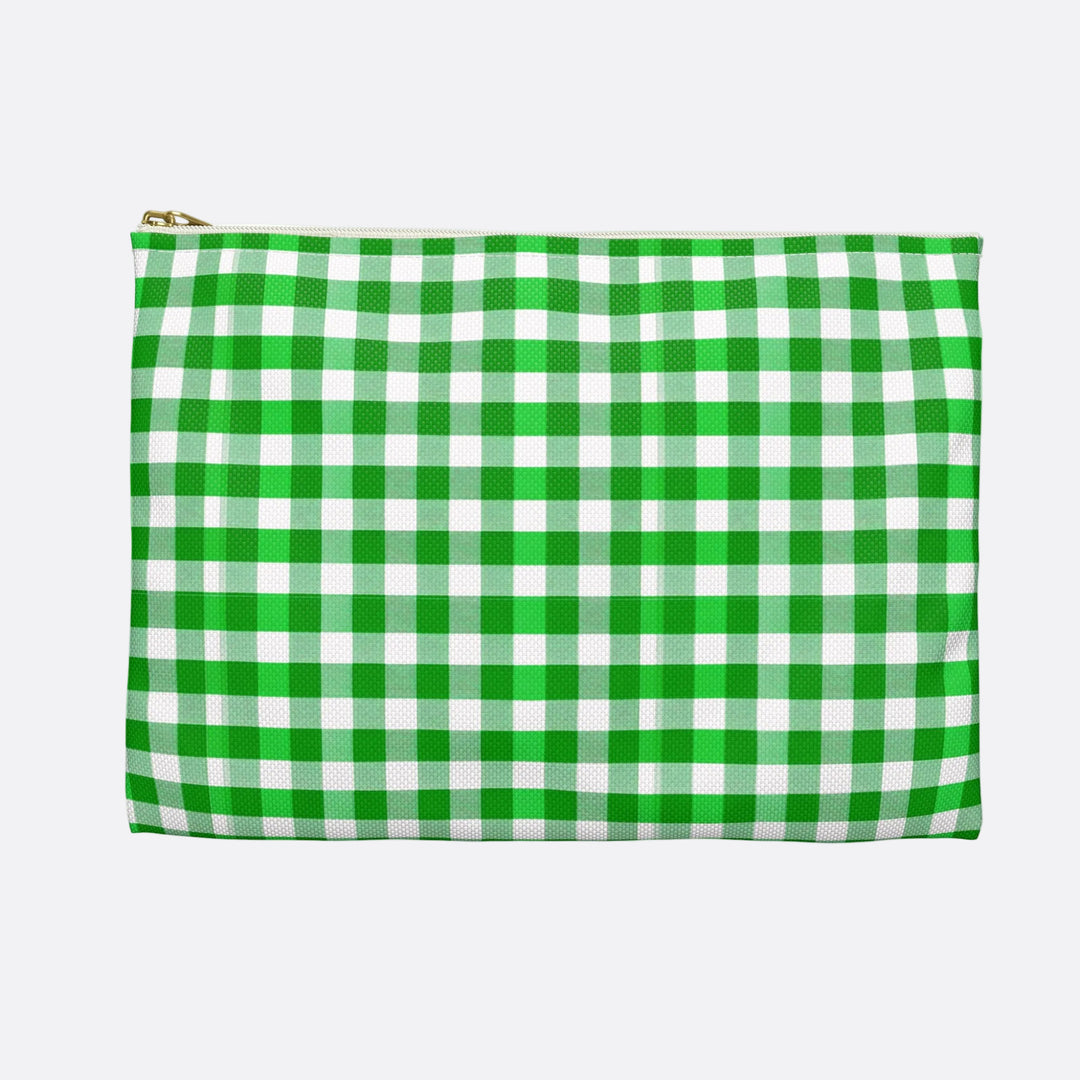 Kelly Green Gingham, Accessory Pouch