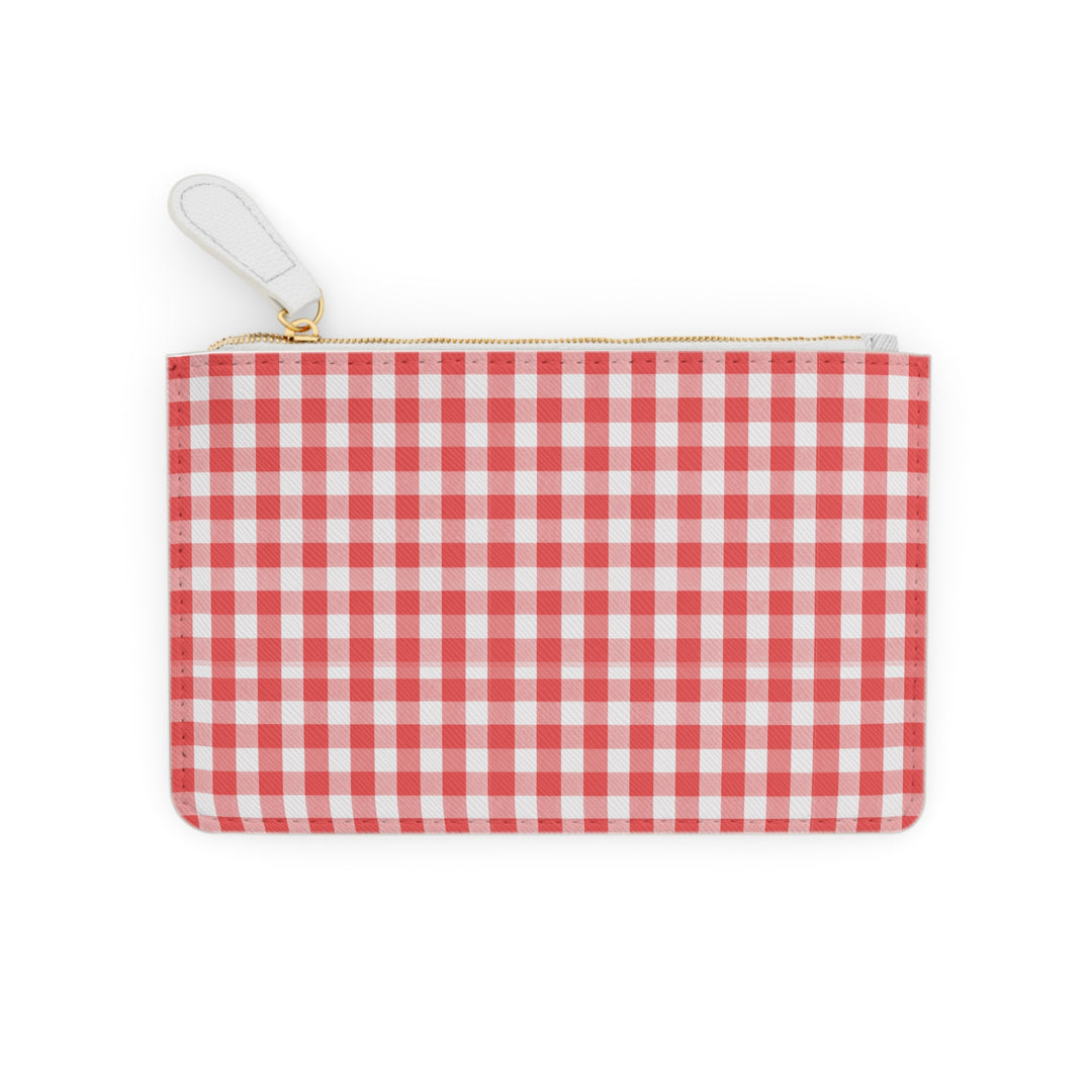"Just For Mom" Mini Clutch Bag, Spring Red Gingham