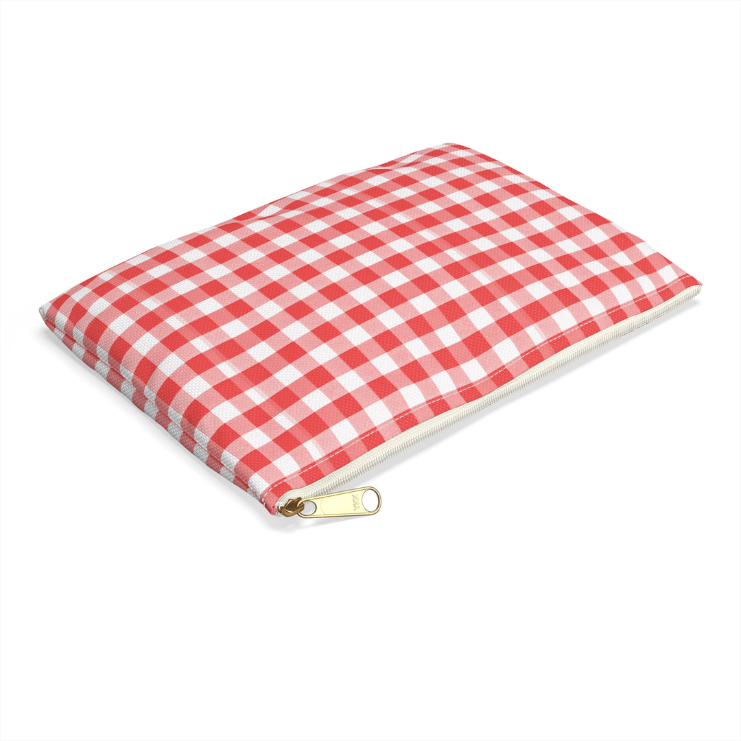 Spring Red Gingham, Accessory Pouch
