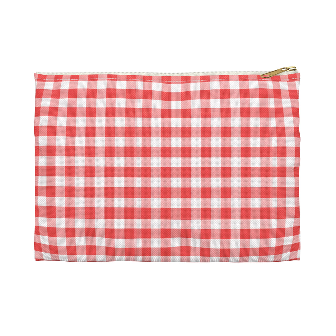 Spring Red Gingham, Accessory Pouch