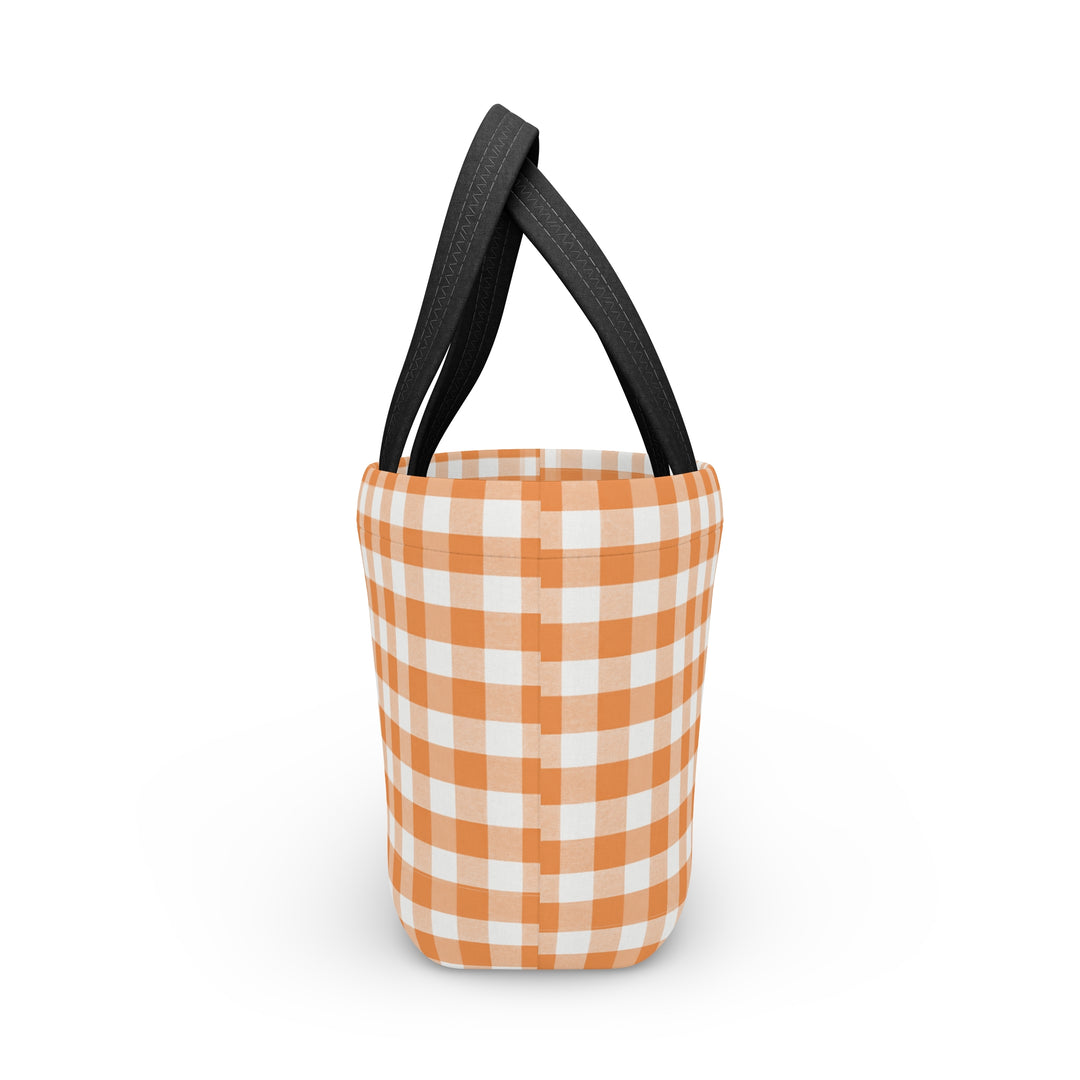Lunch Box, Spring Tangerine Gingham