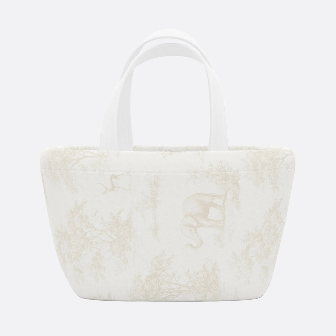 Lunch Box, Spring Beige Toile Elephant & Deer