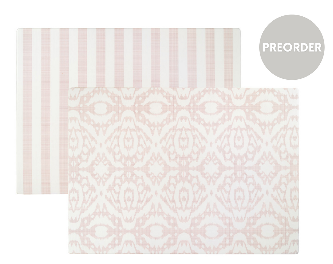 emerson ikat + jack stripe in rose pink - PREORDER