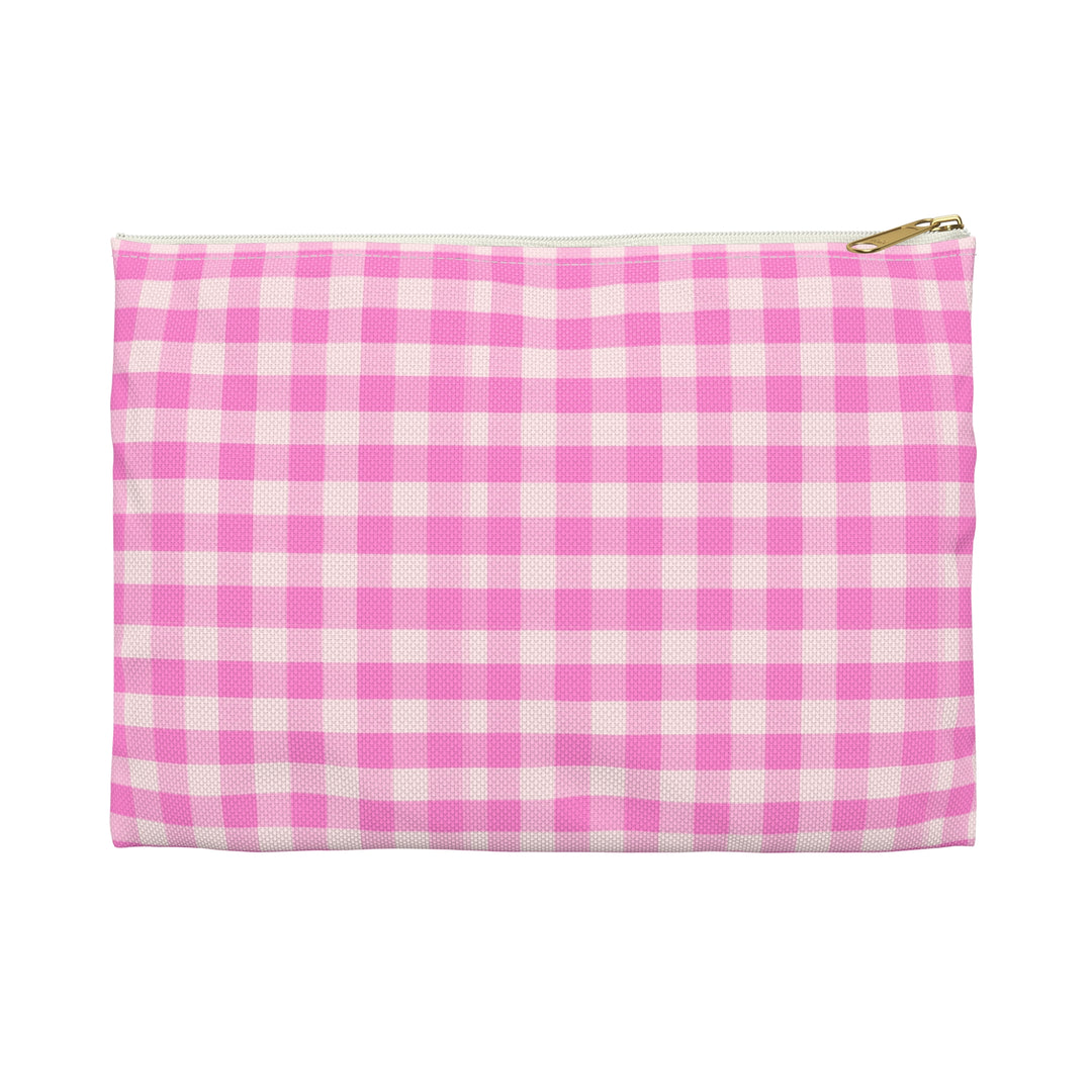 Spring Pink Gingham, Accessory Pouch