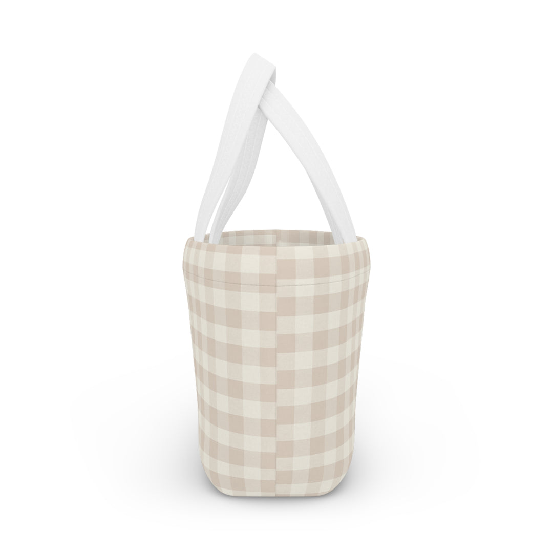 Lunch Box, Spring Beige Gingham