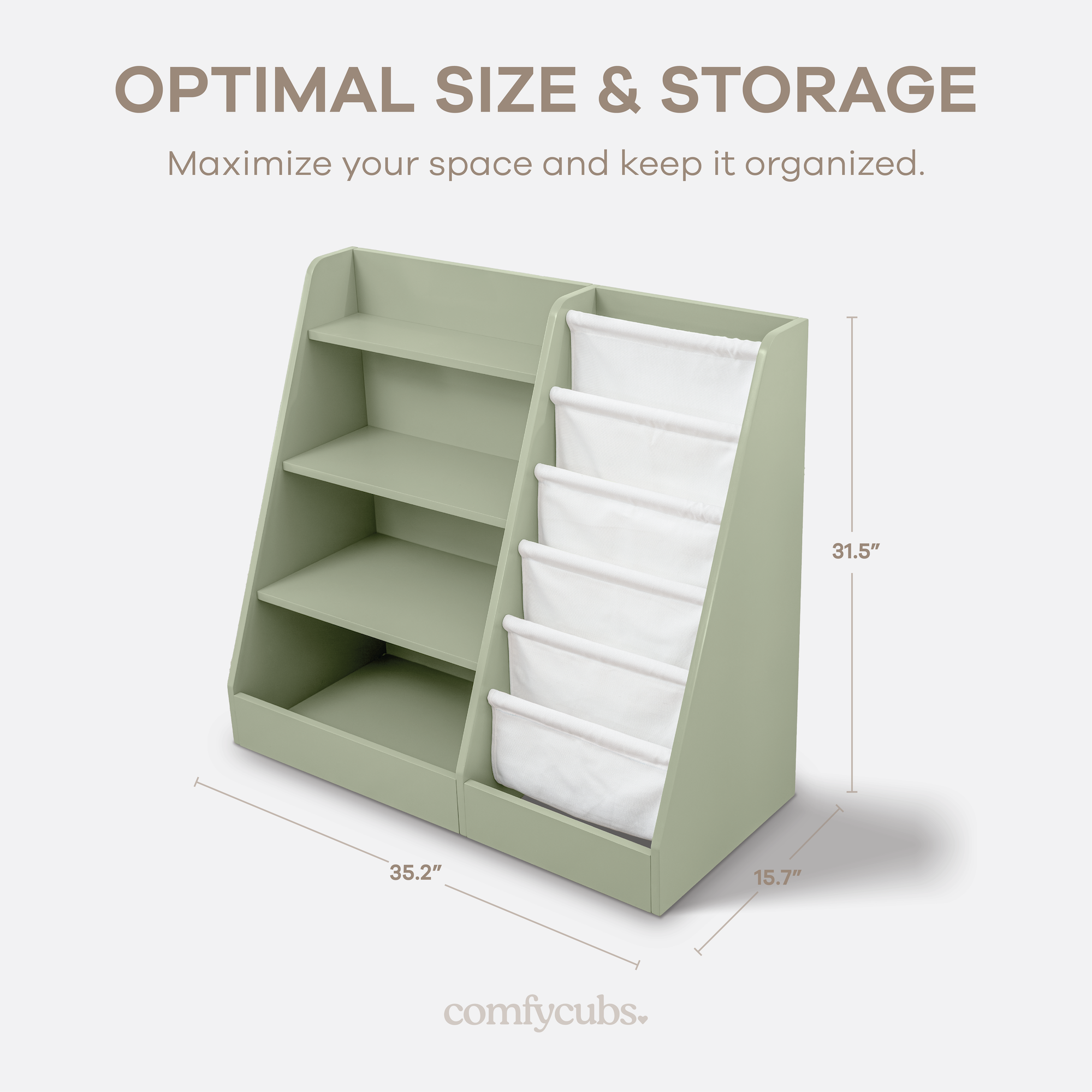 Kids Bookshelf - Sage
