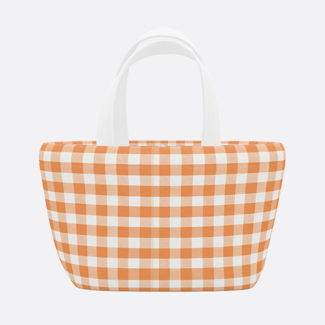 Lunch Box, Spring Tangerine Gingham