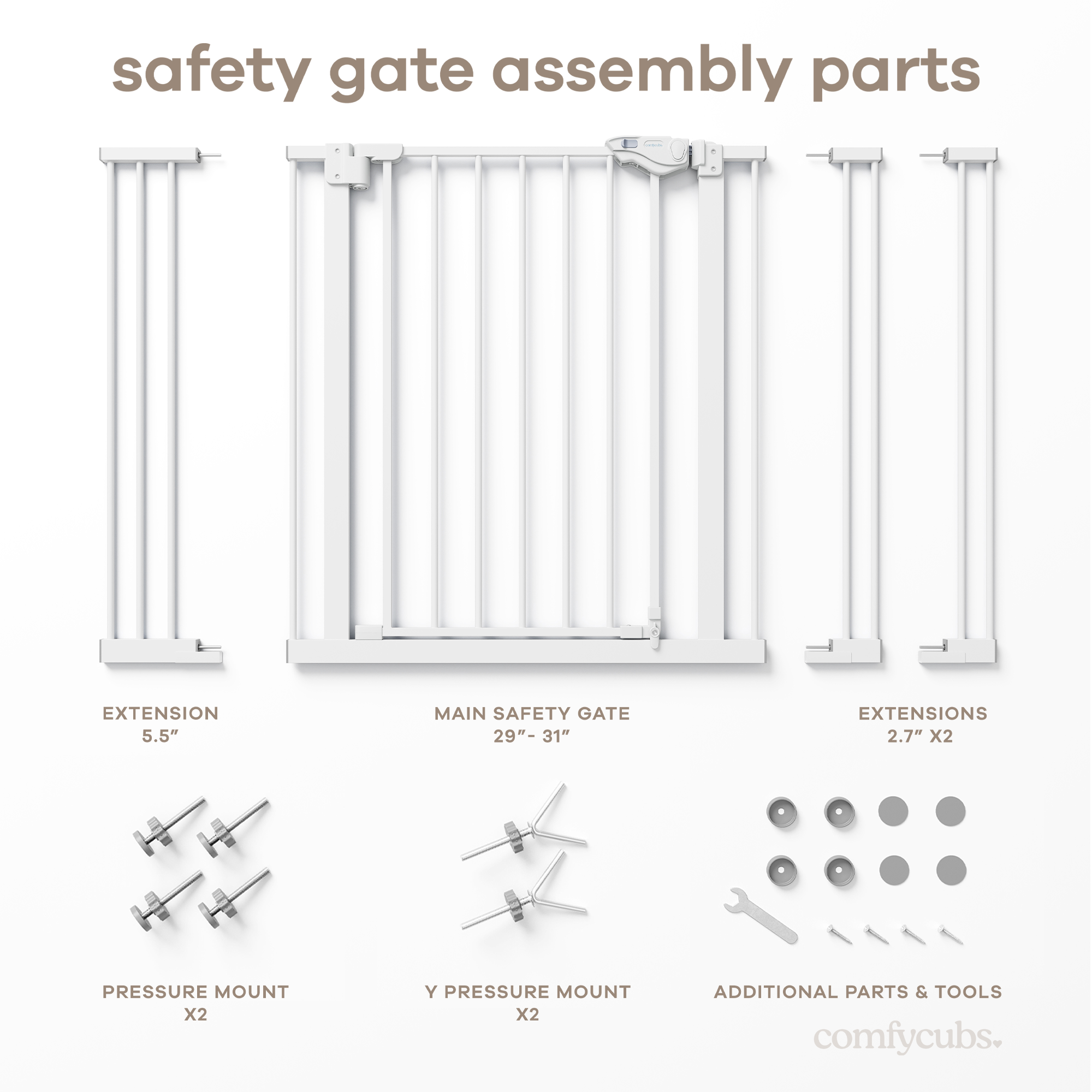 Baby Safety Gate in White