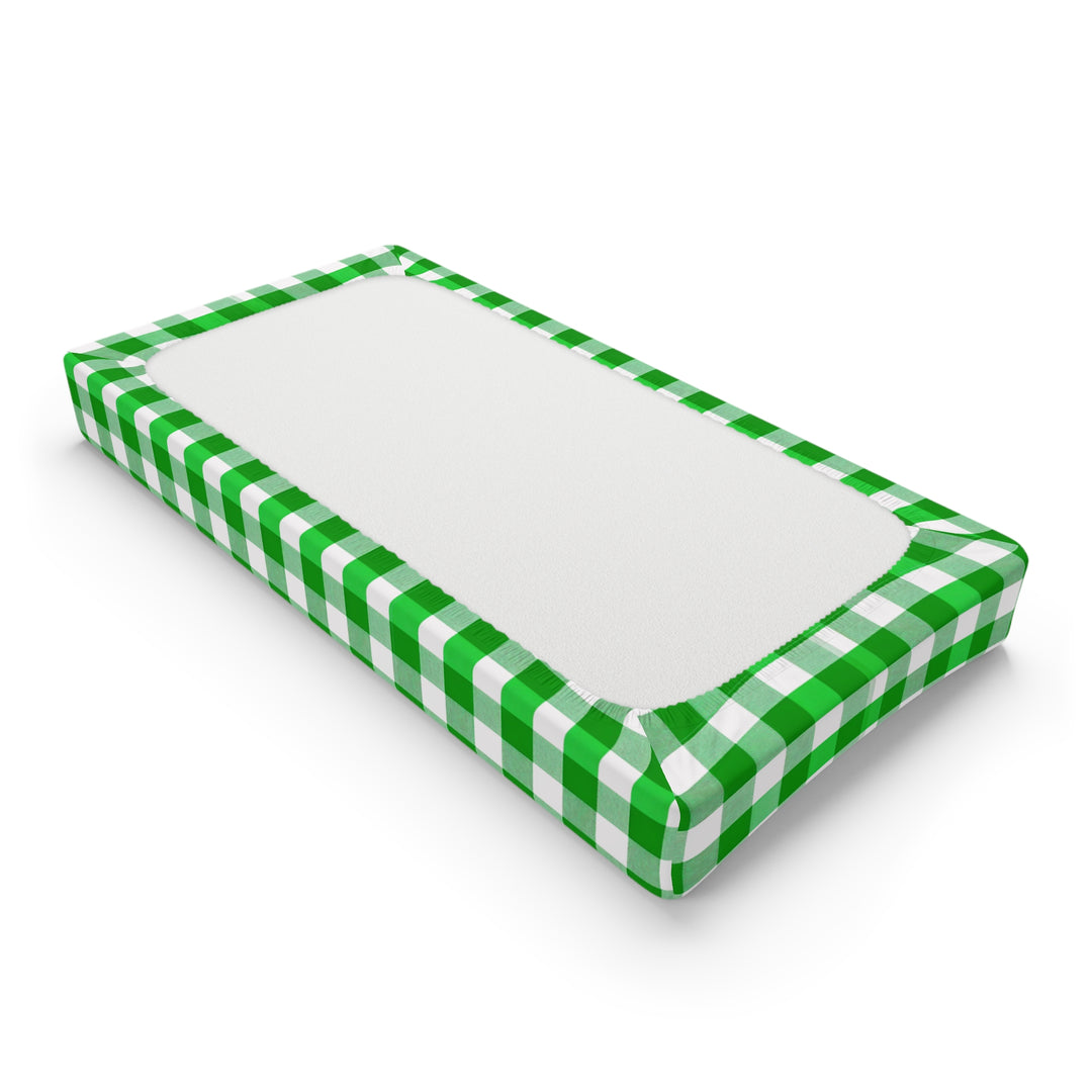 Baby Changing Pad Cover, Kelly Green Gingham