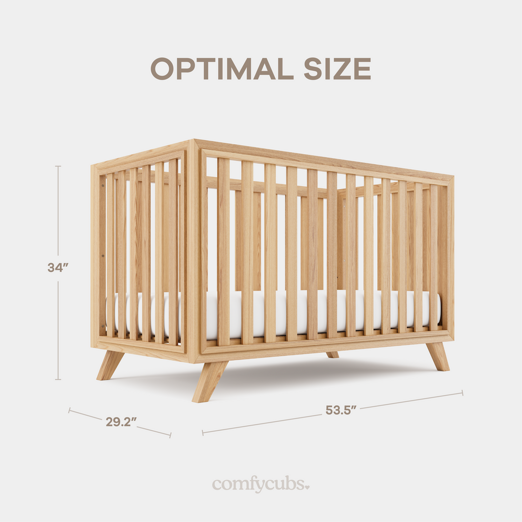 Baby Crib for 0 to 3 Years - Natural Wood