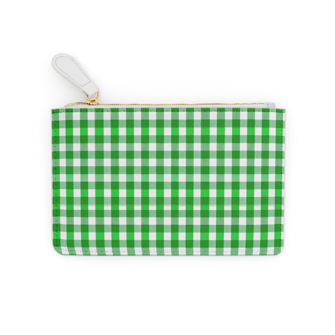 "Just For Mom" Mini Clutch Bag, Kelly Green Gingham