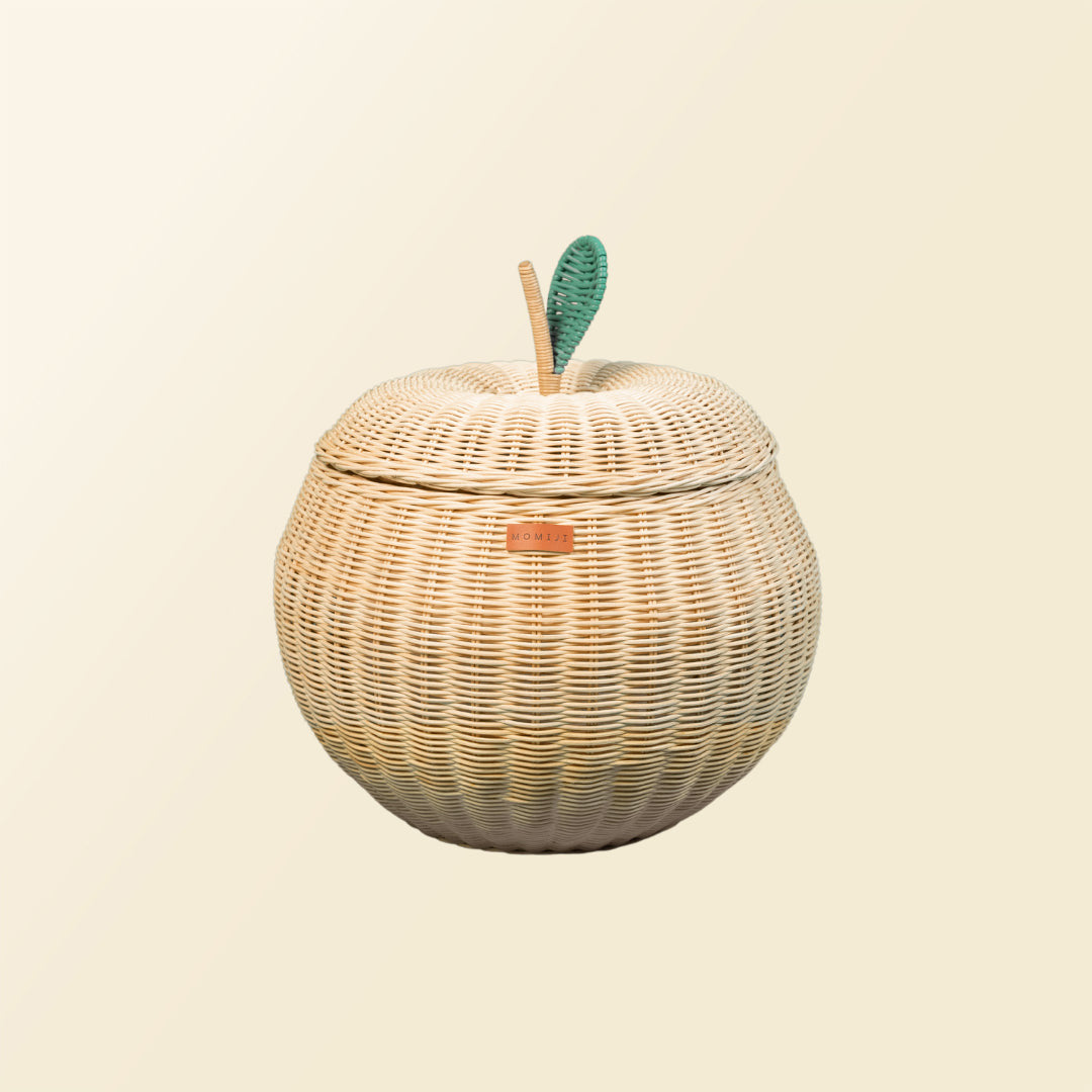 Apple Rattan Storage Basket Natural - Large