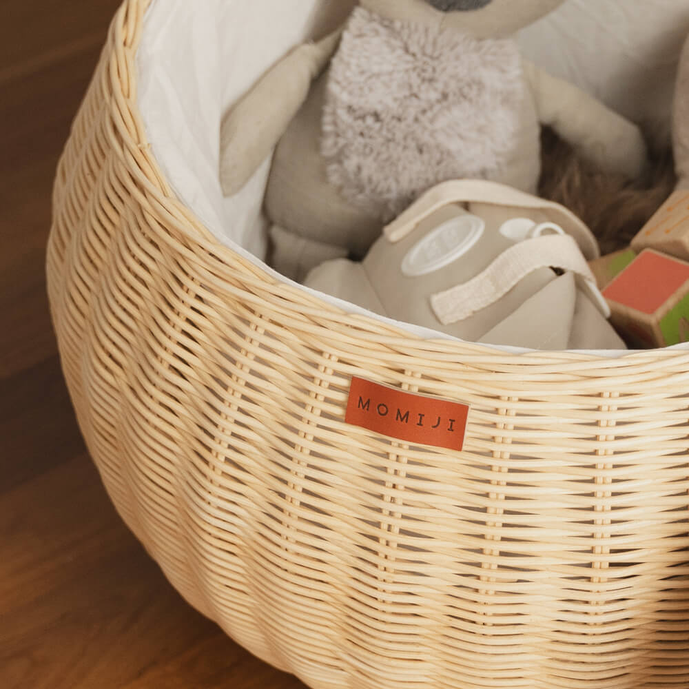 Apple Rattan Storage Basket Natural - Large