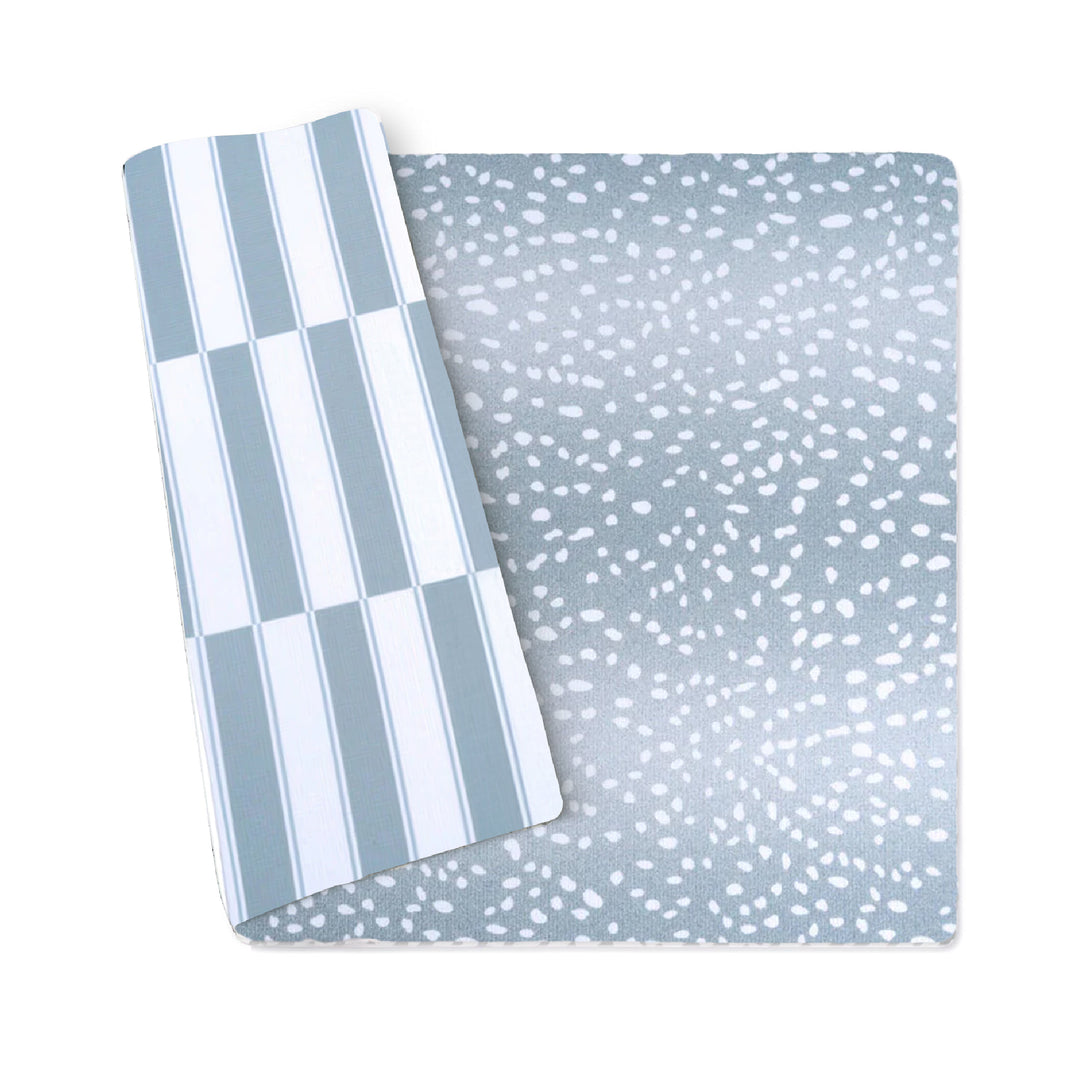 Antelope + Stripe Design In Slate Blue