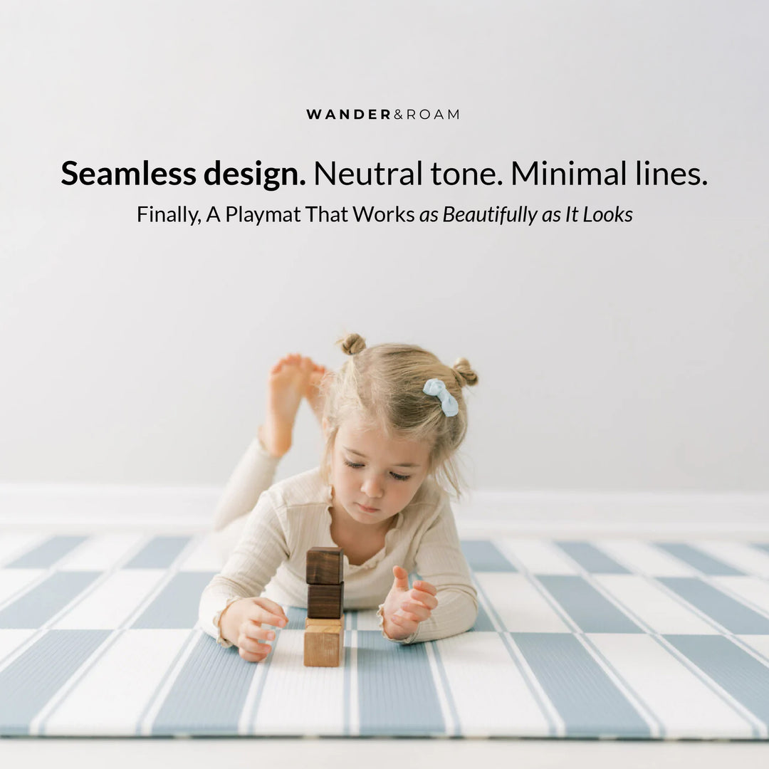 Antelope + Stripe Design In Slate Blue