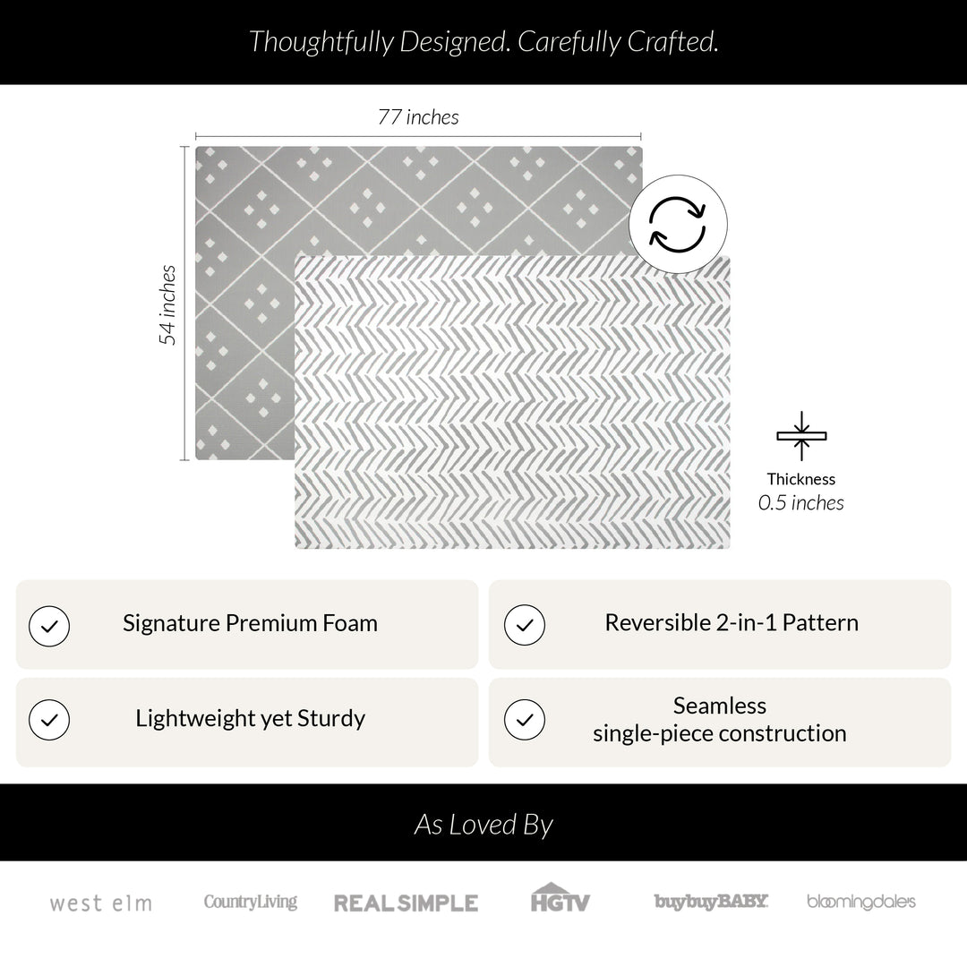 Dash + Diamond Design In Grey