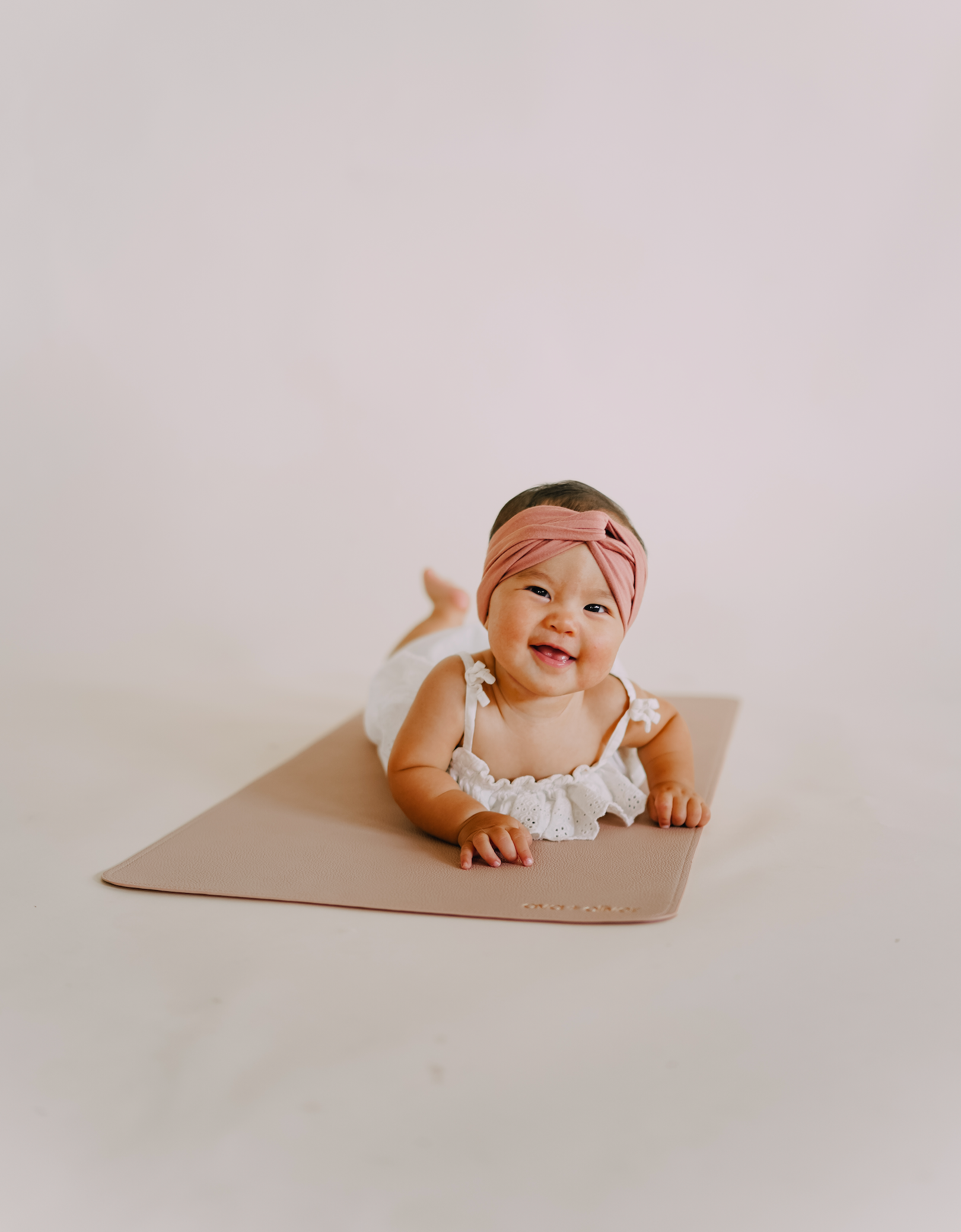 Vegan Leather Changing Mat, Pink Sand