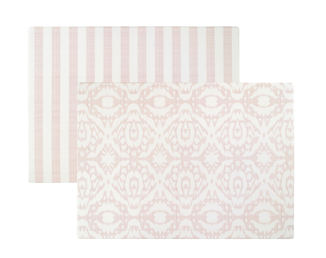 emerson ikat + jack stripe in rose pink