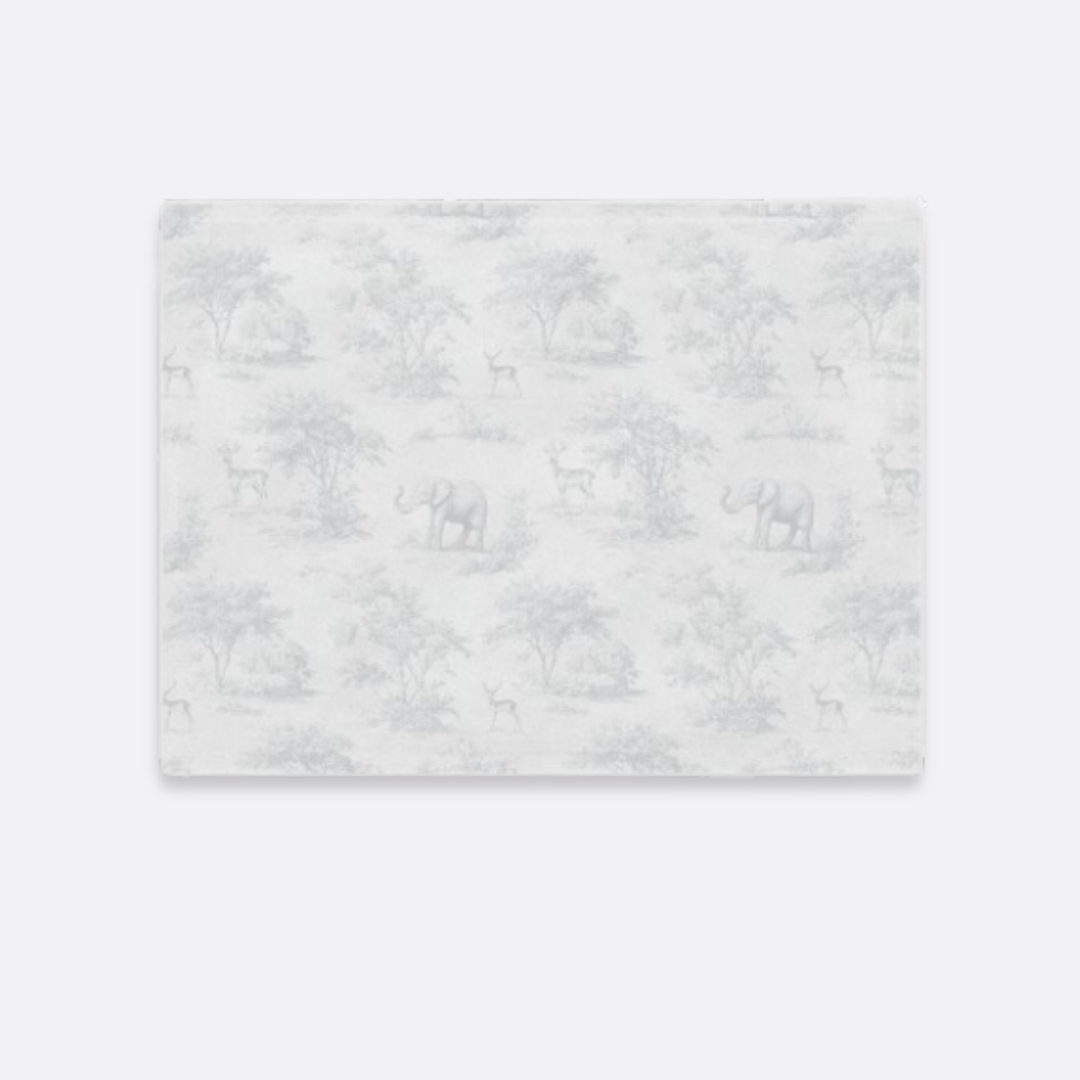 Toddler Minky Lovey Blanket, Spring Grey Toile Elephant & Deer