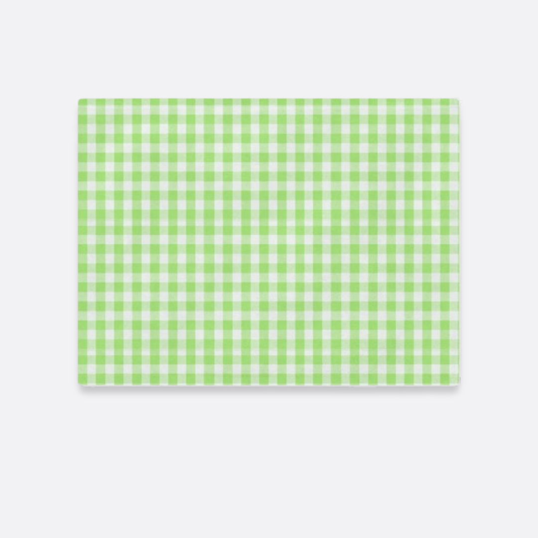 Toddler Minky Lovey Blanket, Spring Green Gingham