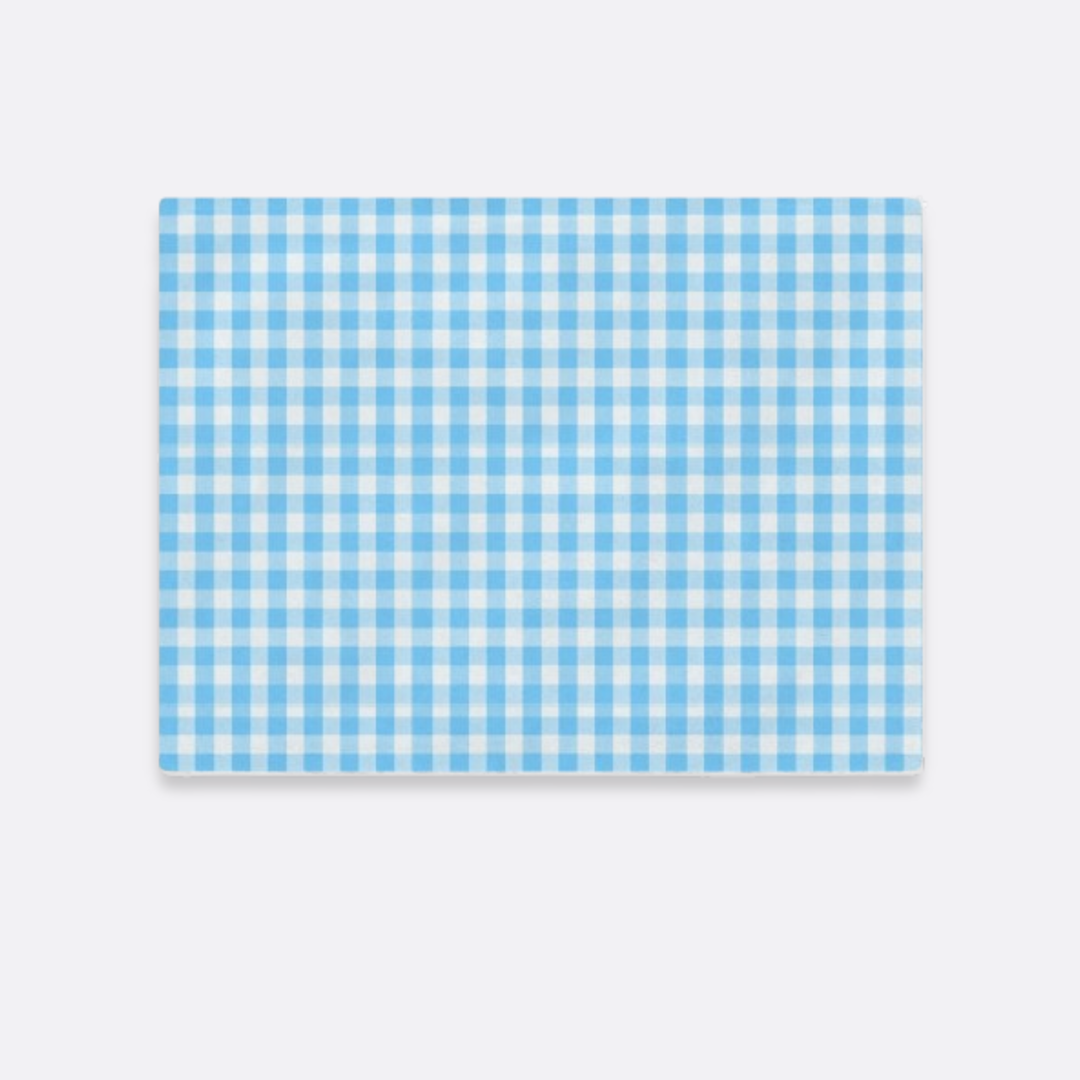Toddler Minky Lovey Blanket, Spring Blue Gingham