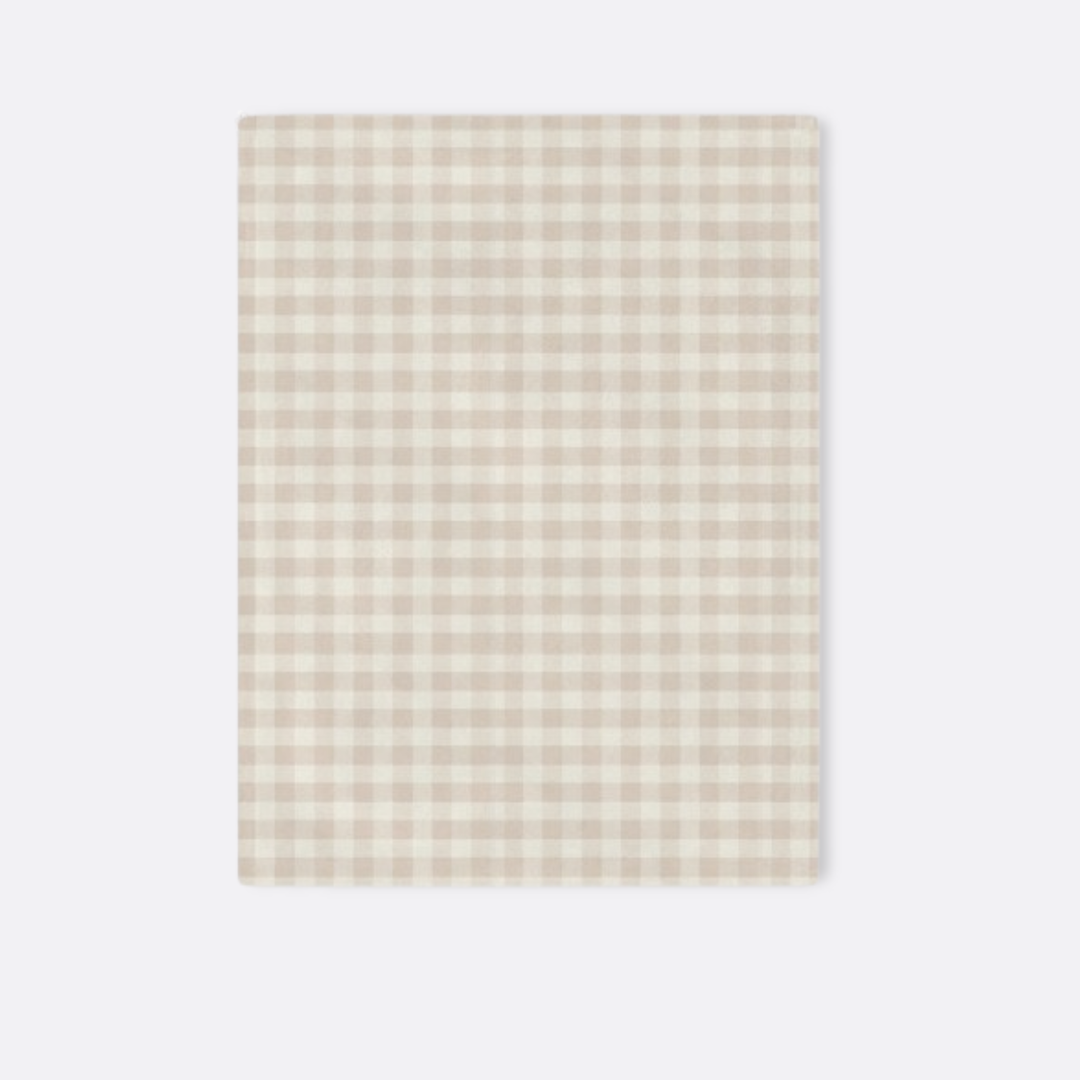 Toddler Minky Lovey Blanket, Spring Beige Gingham