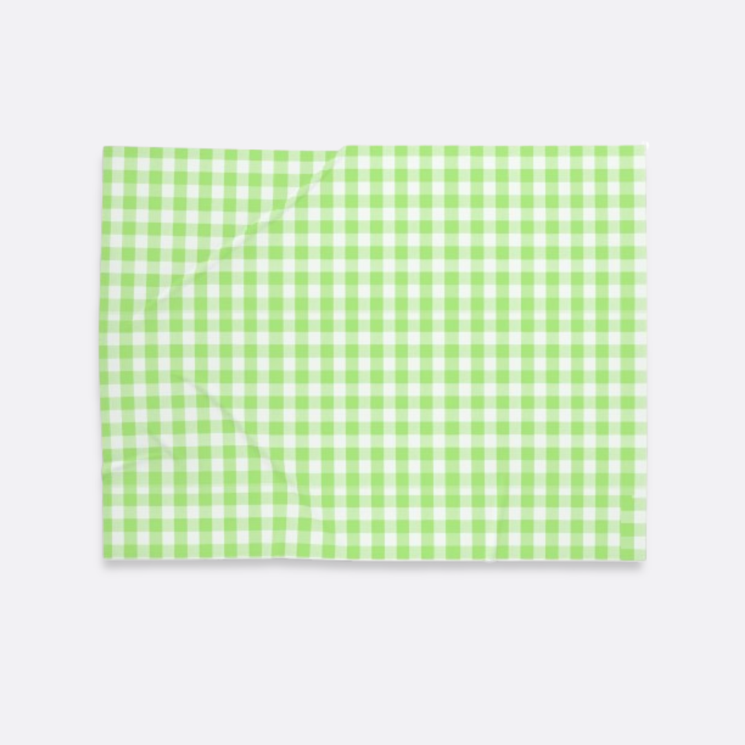 Baby Swaddle Blanket, Spring Green Gingham