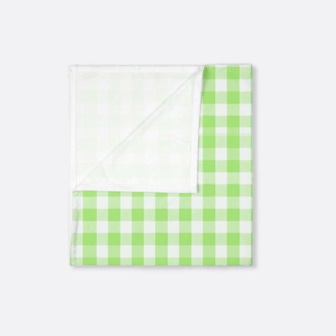 Baby Swaddle Blanket, Spring Green Gingham