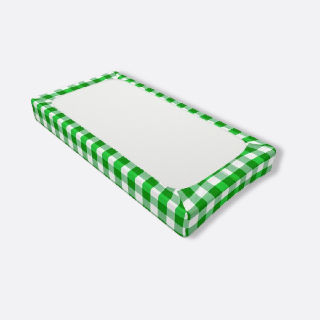 Baby Changing Pad Cover, Kelly Green Gingham
