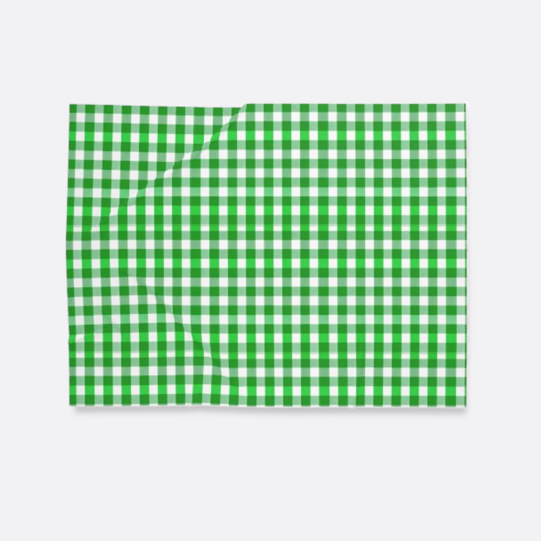 Baby Swaddle Blanket, Kelly Green Gingham